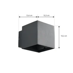 Lindby udendørs LED-væglampe Esani, antracit, op/ned, IP54