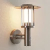 Lindby udendørs LED-væglampe Gregory, sensor, stål, IP44