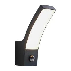 Lindby udendørs LED-væglampe Ilvita, sensor, antracit, IP54