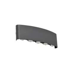 Lindby udendørs LED-væglampe Ithan, 5 lyskilder, antracit, metal