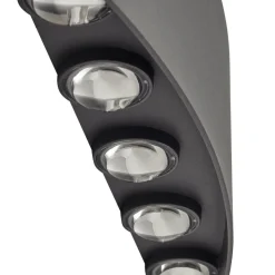 Lindby udendørs LED-væglampe Ithan, 5 lyskilder, antracit, metal
