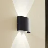 Lindby udendørs LED-væglampe Ithan, 2 lyskilder, antracit, metal