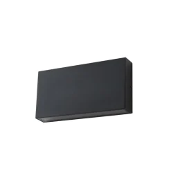 Lindby udendørs LED-væglampe Jarte, sort, metal, 17 cm, IP54