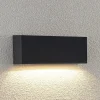 Lindby udendørs LED-væglampe Jarte, 24 cm, ned, grå, IP65