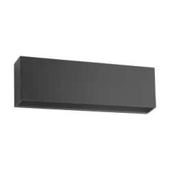 Lindby udendørs LED-væglampe Jarte, 24 cm, ned, grå, IP65