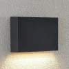 Lindby udendørs LED-væglampe Jarte, 20 cm, ned, grå, IP65