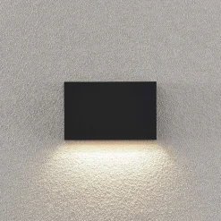 Lindby udendørs LED-væglampe Jarte, 20 cm, ned, grå, IP65