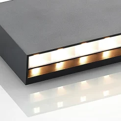 Lindby udendørs LED-væglampe Jarte, sæt med 3, op/ned, IP65