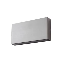 Lindby udendørs LED-væglampe Jarte, grå, metal, 17 cm, IP54