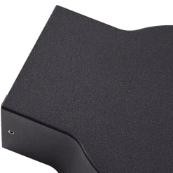 Lindby udendørs LED-væglampe Jesiba, antracit, aluminium, Ø 16cm