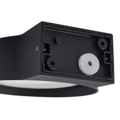 Lindby udendørs LED-væglampe Jesiba, antracit, aluminium, Ø 16cm