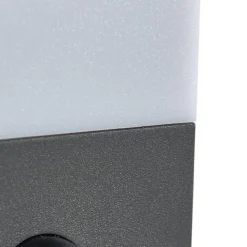 Lindby udendørs LED-væglampe Korvik, 26 cm, antracit, sensor