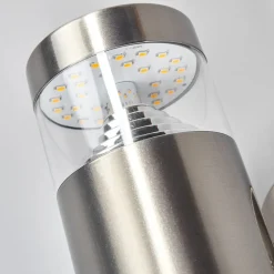 Lindby udendørs LED-væglampe Lanea, 21 cm, stål, IP44