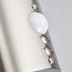 Lindby udendørs LED-væglampe Lanea, 22 cm, stål, sensor