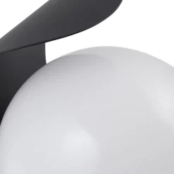 Lindby udendørs LED-væglampe Lacie, sensor, sort/hvid, aluminium