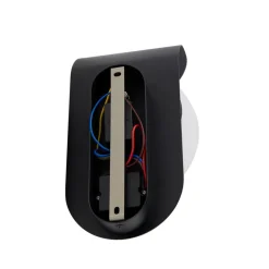 Lindby udendørs LED-væglampe Lacie, sensor, sort/hvid, aluminium