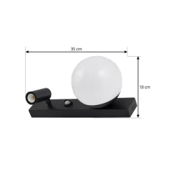Lindby udendørs LED-væglampe Larcie, 35 cm, 2 lyskilder, aluminium, sensor