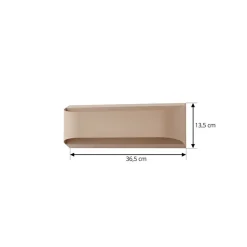 Lindby udendørs LED-væglampe Lenore, beige, metal, 36,5 cm