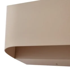 Lindby udendørs LED-væglampe Lenore, beige, metal, 36,5 cm