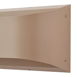 Lindby udendørs LED-væglampe Lenore, beige, metal, 36,5 cm