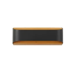 Lindby udendørs LED-væglampe Lenore, sort, metal, 36,5 cm