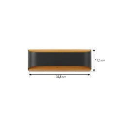 Lindby udendørs LED-væglampe Lenore, sort, metal, 36,5 cm