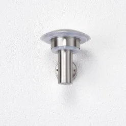 Lindby udendørs LED-væglampe Lillie, højde 19 cm, stål