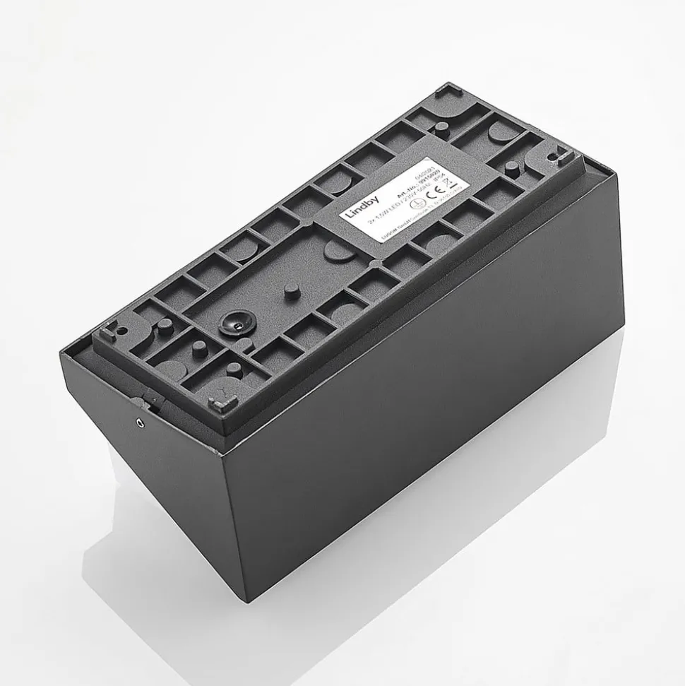 Lindby udendørs LED-væglampe Malim, 25 cm, antracit, IP65