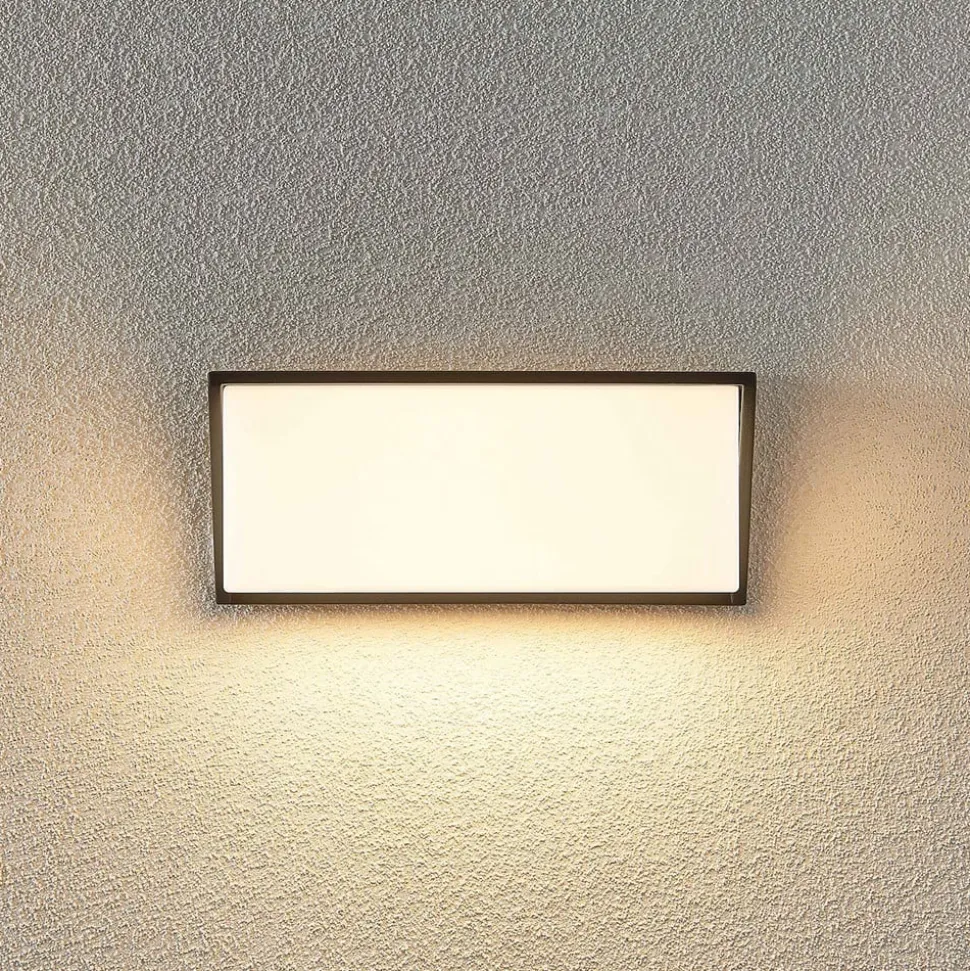 Lindby udendørs LED-væglampe Malim, 25 cm, antracit, IP65