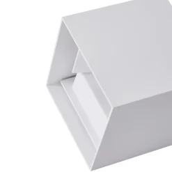Lindby udendørs LED-væglampe Nivar, kantet, hvid, metal, IP54