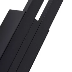 Lindby udendørs LED-væglampe Sakari, sort, aluminium, højde 59 cm