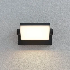 Lindby udendørs LED-væglampe Sherin, antracit, drejelig
