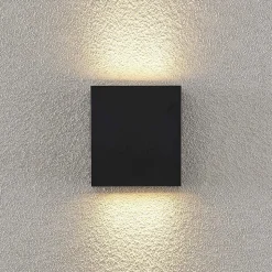 Lindby udendørs LED-væglampe Ugar, 13 cm, antracit, op/ned