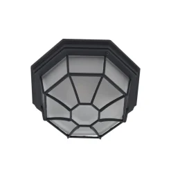 Lindby udendørs loftlampe Idril, antracit, metal, Ø 26,5 cm