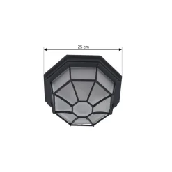 Lindby udendørs loftlampe Idril, antracit, metal, Ø 26,5 cm