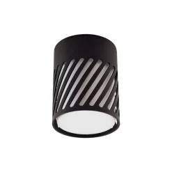 Lindby udendørs loftlampe Lurinda, 10,5 cm, sort, aluminium,