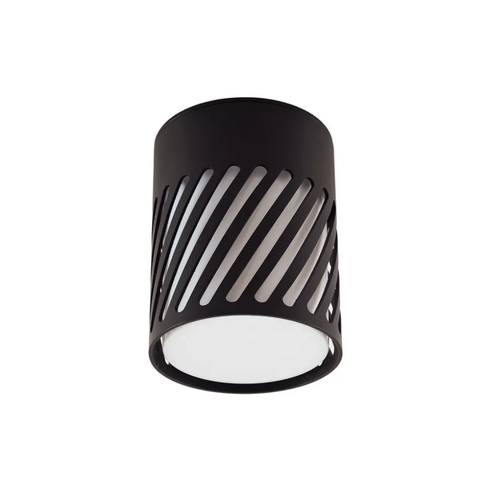 Lindby udendørs loftlampe Lurinda, 10,5 cm, sort, aluminium,
