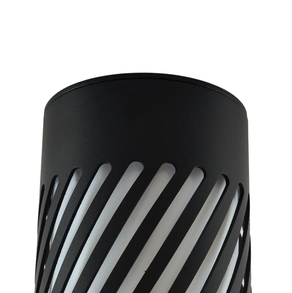 Lindby udendørs loftlampe Lurinda, 10,5 cm, sort, aluminium,