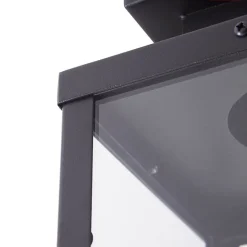 Lindby udendørs loftlampe Mandus, sort, stål, 22 cm