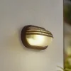 Lindby udendørs væglampe Adita, sort, ABS, højde 16,3 cm