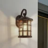 Lindby udendørs væglampe Ankea, rust/amber, 37 cm, IP23, E27
