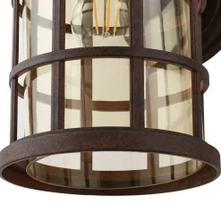 Lindby udendørs væglampe Ankea, rust/amber, 37 cm, IP23, E27