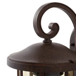 Lindby udendørs væglampe Ankea, rust/amber, 37 cm, IP23, E27