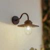 Lindby udendørs væglampe Bilma, rustfarvet, glas, 29 cm
