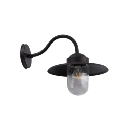 Lindby udendørs væglampe Bilma, rustfarvet, glas, 29 cm