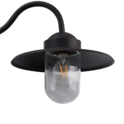 Lindby udendørs væglampe Bilma, rustfarvet, glas, 29 cm
