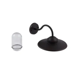Lindby udendørs væglampe Bilma, rustfarvet, glas, 29 cm