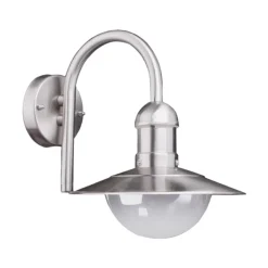 Lindby udendørs væglampe Damion, 30 cm, stål, E27, IP44