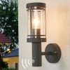 Lindby Udendørs væglampe Djori, Sensor, antracit, stål