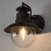 Lindby udendørs væglampe Eddie, rustfarvet, metal, IP44, E27